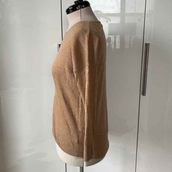 CYNTHIA ROWLEY Sweater with Long Sleeve Color-Light Brown Size- Small NWOT - Picture 3 of 12